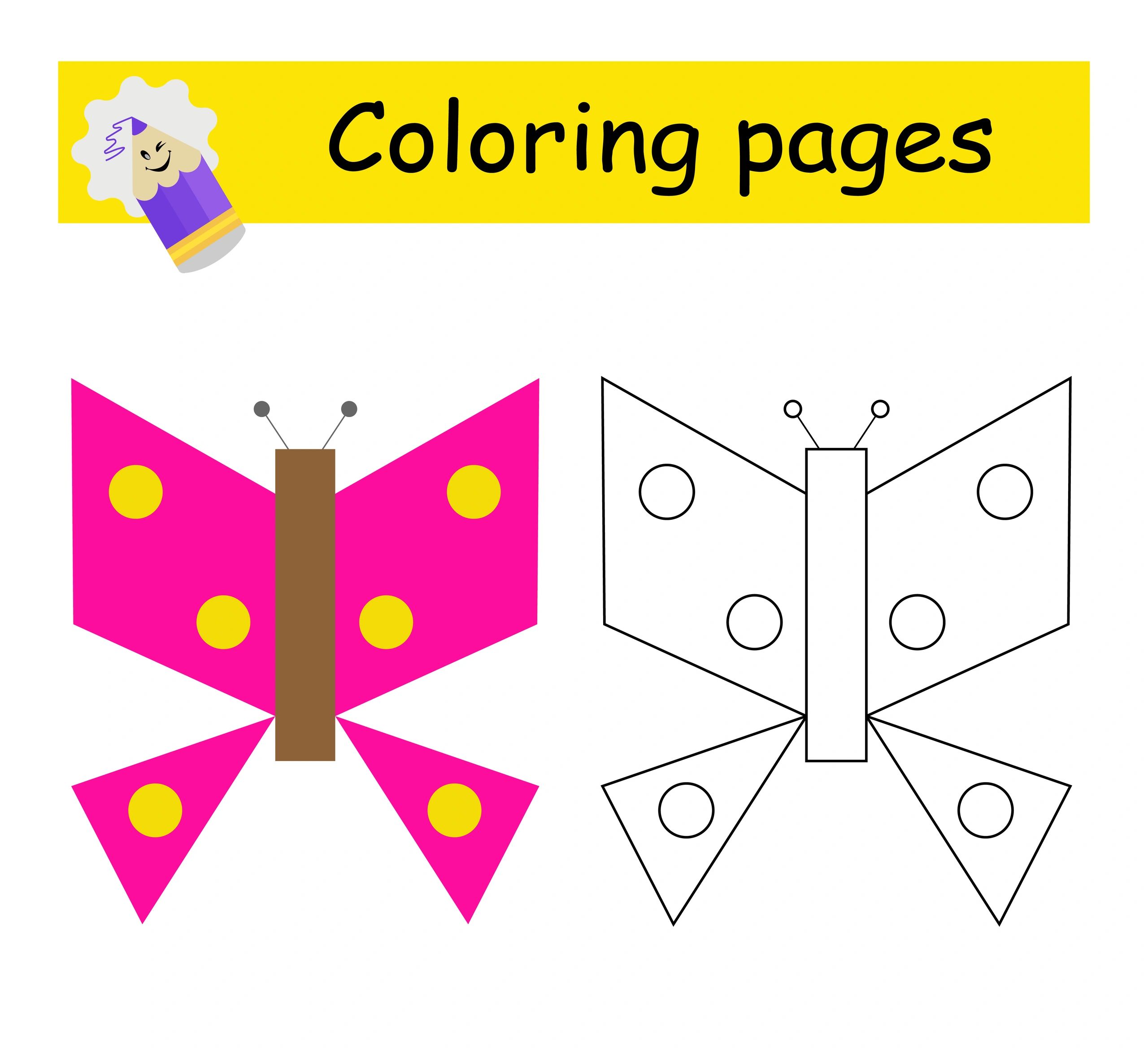 Children’s coloring book style illustration
